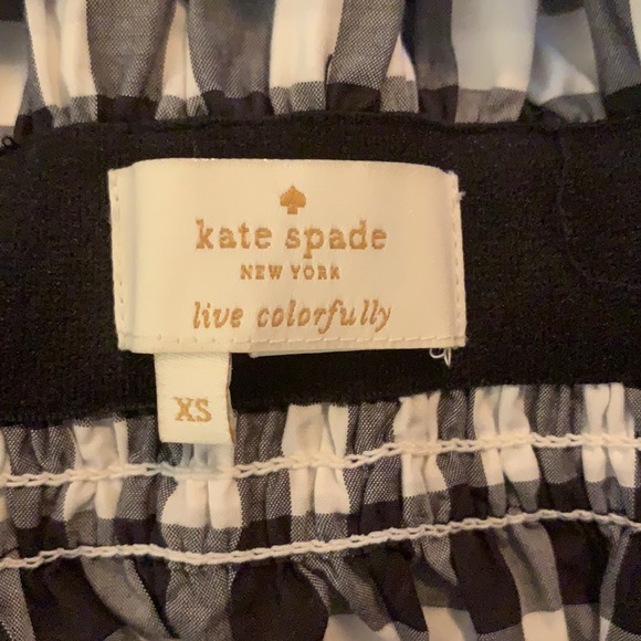 Black and white blouse off the shoulder - Picture 2 of 2